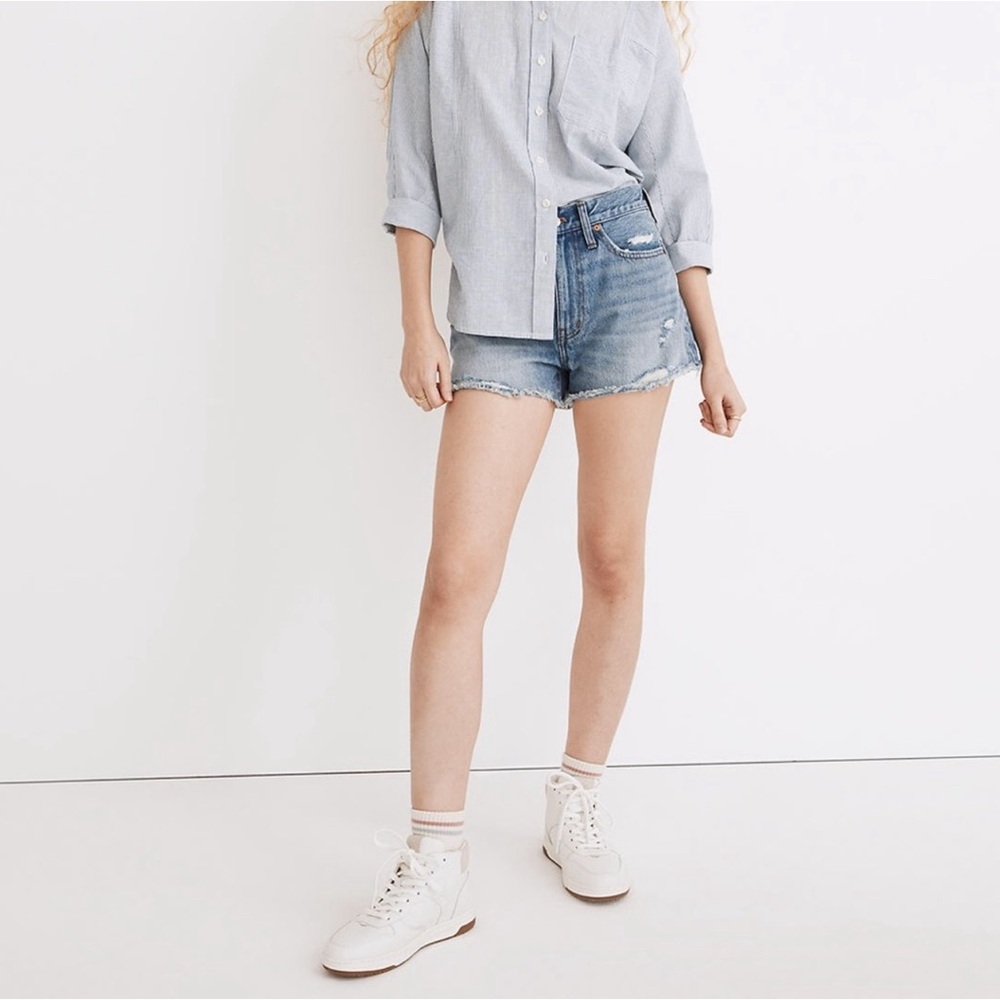 Madewell Light Renfield Wash Relaxed Denim Shorts Size 23
